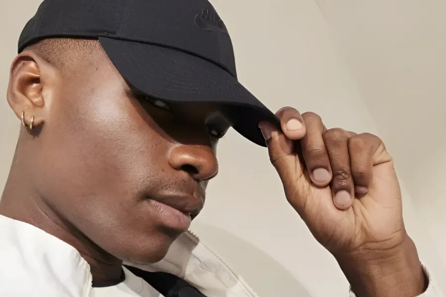 Black Logo Cap for Men