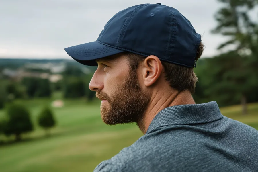 Black Logo Cap for Men